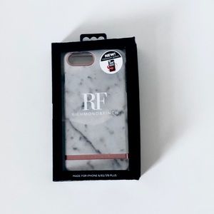 WHITE MARBLE - ROSÉ GOLD DETAILS PHONE CASE